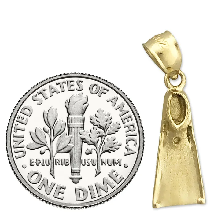 Goldia 14K Gold Snorkel Fin Charm Charm Necklaces