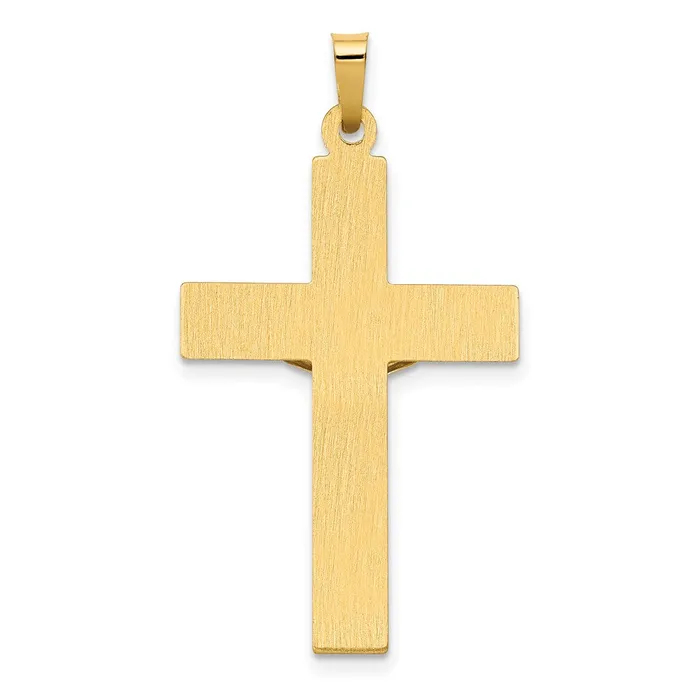 Goldia 14k Twotone Gold Polished INRI Crucifix Pendant Rings