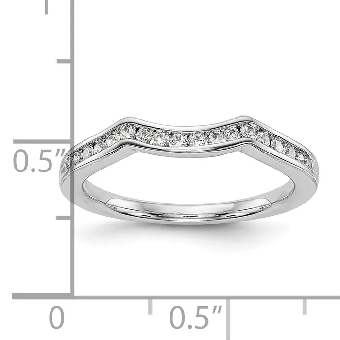 Goldia 14k White Gold 15 Ct Lab Grown Diamond VSSI G Wedding Band Ring Rings