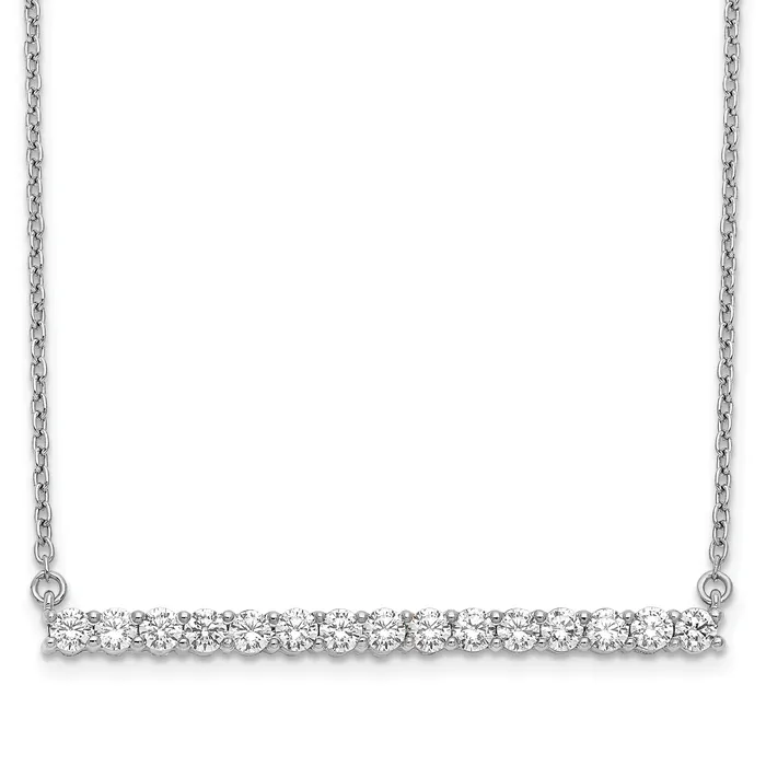 Goldia 14k White Gold 34 Ct Lab Grown Diamond VSSI G 18 inch Bar Necklace Necklaces Goldia 14k White Gold 34 Ct Lab Grown Diamond VSSI G 18 inch Bar Necklace Necklaces