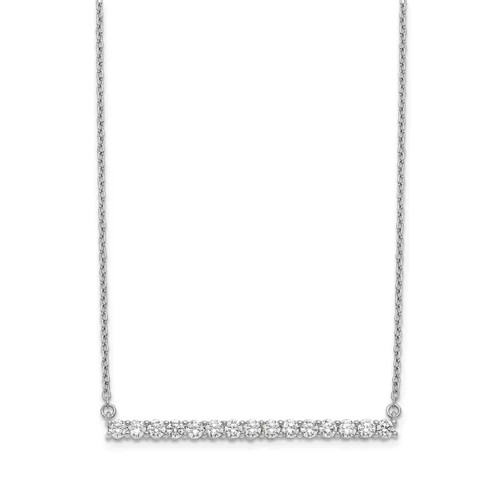 Goldia 14k White Gold 34 Ct Lab Grown Diamond VSSI G 18 inch Bar Necklace Necklaces