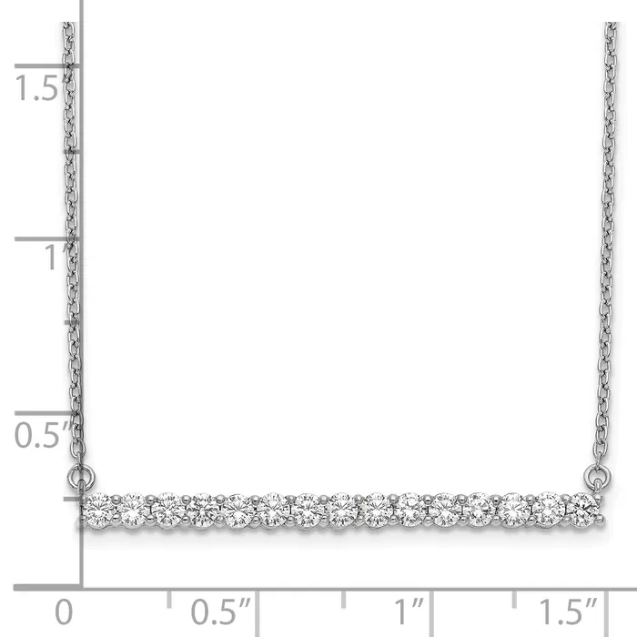 Goldia 14k White Gold 34 Ct Lab Grown Diamond VSSI G 18 inch Bar Necklace Necklaces