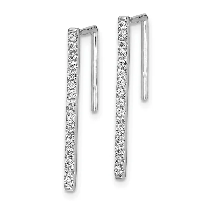 Goldia 14k White Gold Real Diamond Fancy Earrings Earrings