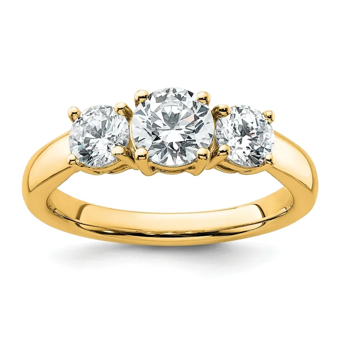 Goldia 14k Yellow Gold 1 12 Ct Certified Lab Grown Diamond VSSI G Three Stone Engagement Ring Rings Goldia 14k Yellow Gold 1 12 Ct Certified Lab Grown Diamond VSSI G Three Stone Engagement Ring Rings
