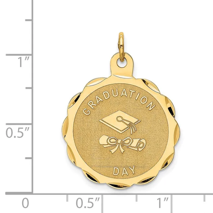 Goldia 14k Yellow Gold GRADUATION DAY with Diploma Charm Charm Necklaces