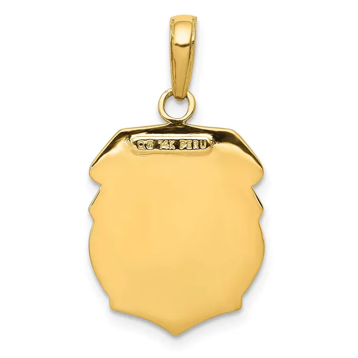 Goldia 14k Yellow Gold Saint Michael Medal Badge Pendant PreStyled Sets
