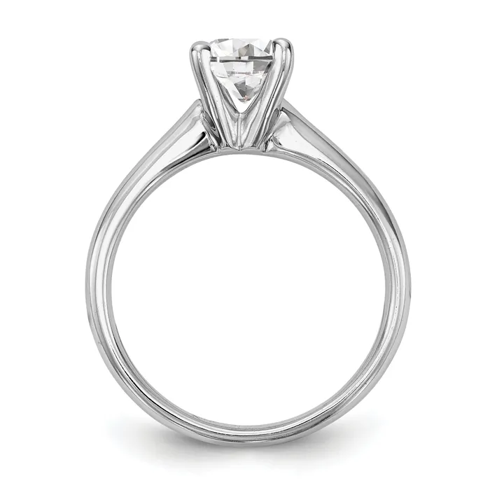 Goldia 200ct CZ Solid Real 14k White Gold Solitaire Engagement Ring Rings