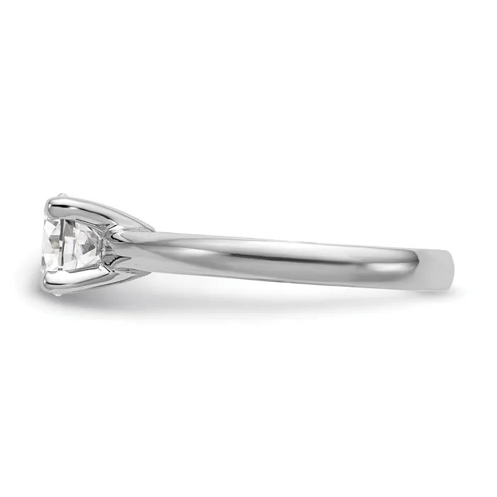 Goldia 200ct CZ Solid Real 14k White Gold Solitaire Engagement Ring Rings
