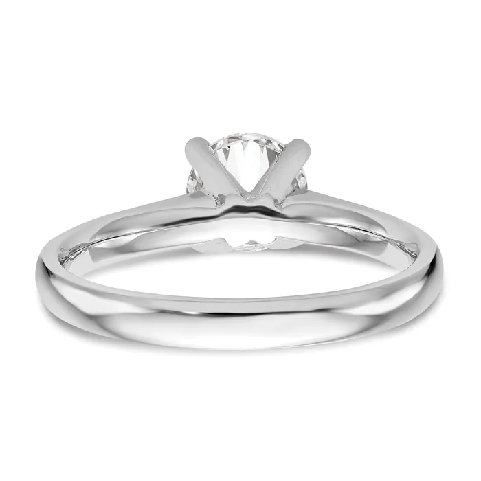 Goldia 200ct CZ Solid Real 14k White Gold Solitaire Engagement Ring Rings