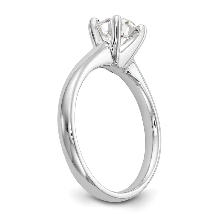 Goldia 200ct CZ Solid Real 14k White Gold Solitaire Engagement Ring Rings