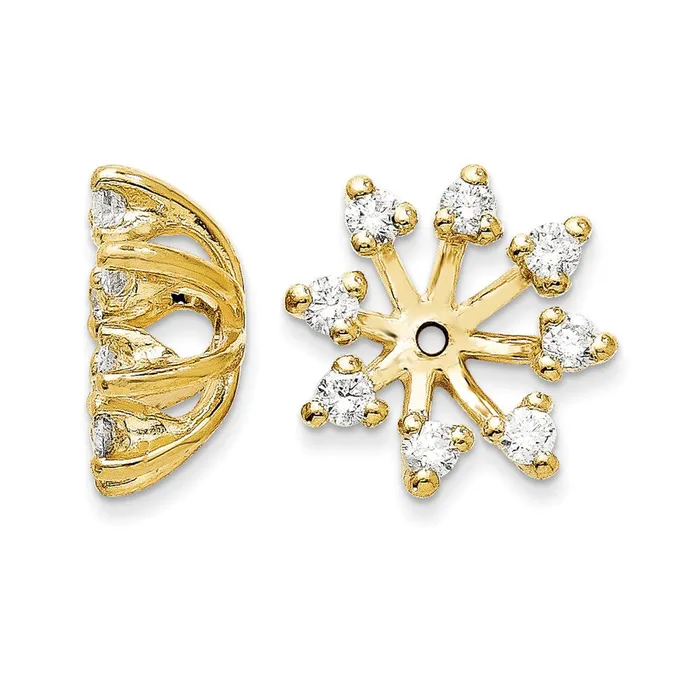 goldiaca Earrings 14k AA Diamond Earring Jacket