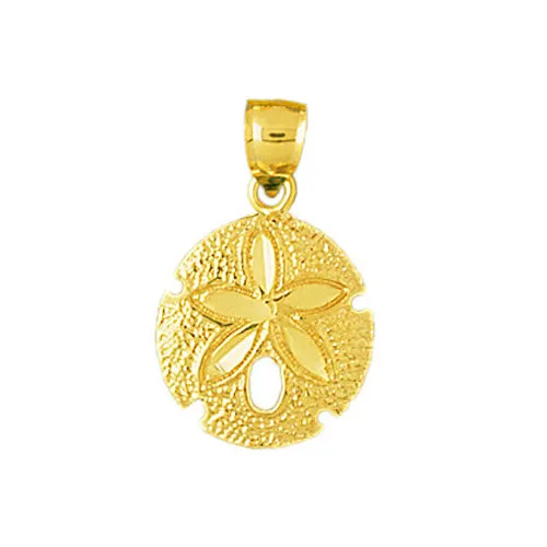 Goldia Charm Necklaces 14K Gold 14MM Sand Dollar Charm