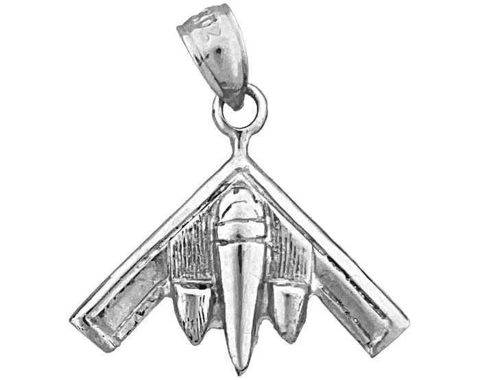 Goldia Charm Necklaces 14K Gold B2 Spirit Stealth Aircraft Charm