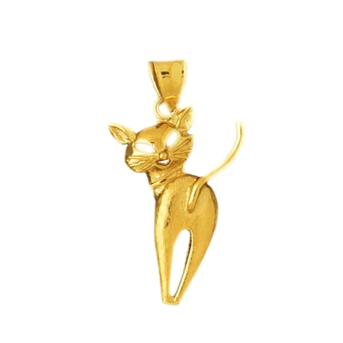 Goldia Charm Necklaces 14K Gold Siamese Cat Charm