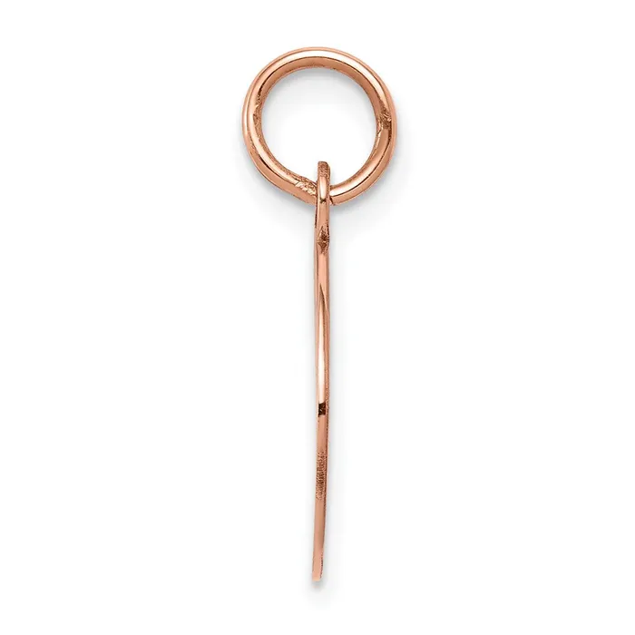 Goldia Charm Necklaces 14k Rose Gold Plain 035 Gauge Circular Engraveable Disc Charm
