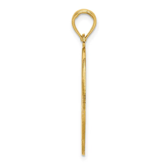 Goldia Charm Necklaces 14k Yellow Gold Chinese Love Symbol In Engraved Oval Frame Charm