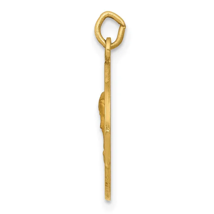 Goldia Charm Necklaces 14k Yellow Gold Our Lady of Sorrows Medal Charm
