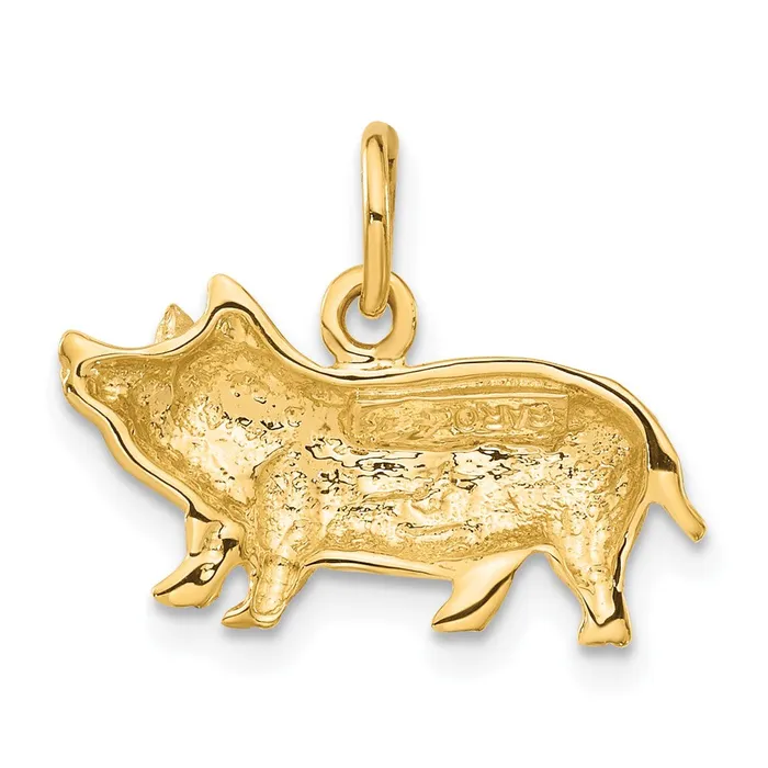 Goldia Charm Necklaces 14k Yellow Gold Pig Charm