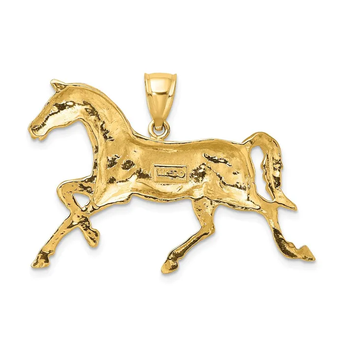 Goldia Charm Necklaces 14k Yellow Gold Polished Horse Charm