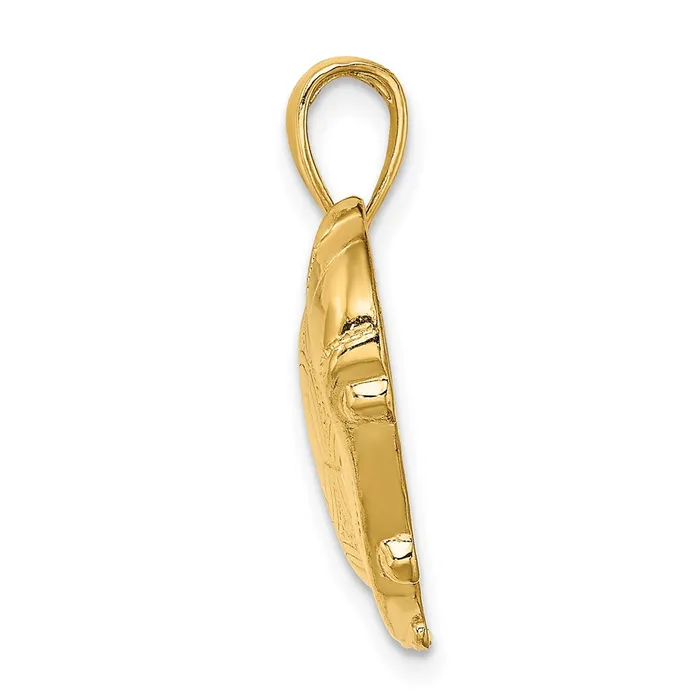Goldia Charm Necklaces 14k Yellow Gold Soccer Shoe Kicking Ball Charm
