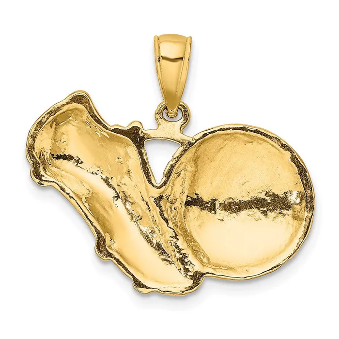 Goldia Charm Necklaces 14k Yellow Gold Soccer Shoe Kicking Ball Charm