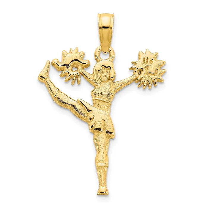 Goldia Charm Necklaces 14k Yellow Goldy Cheerleader Charm