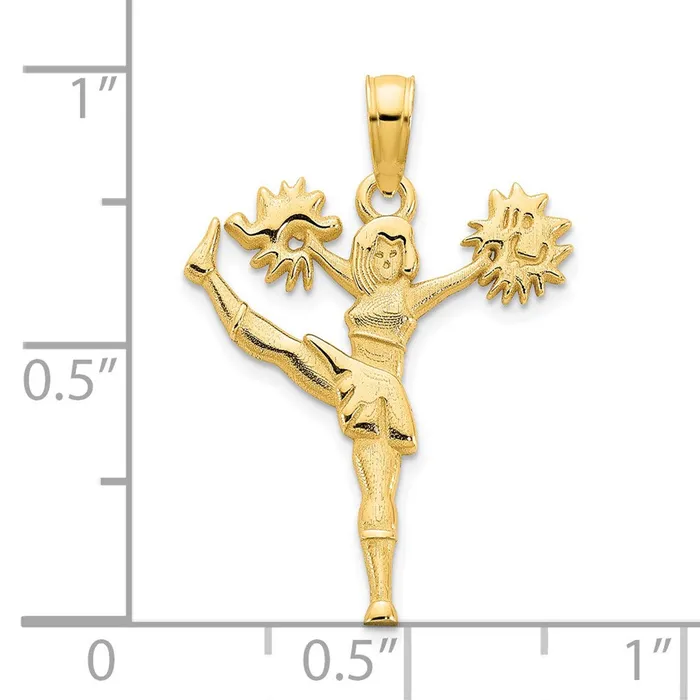 Goldia Charm Necklaces 14k Yellow Goldy Cheerleader Charm