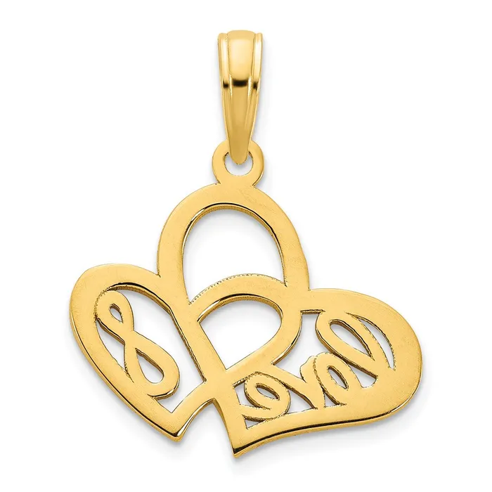 Goldia Charm Necklaces 14k Yellow Goldy Heart LOVE Infinity Symbol Charm