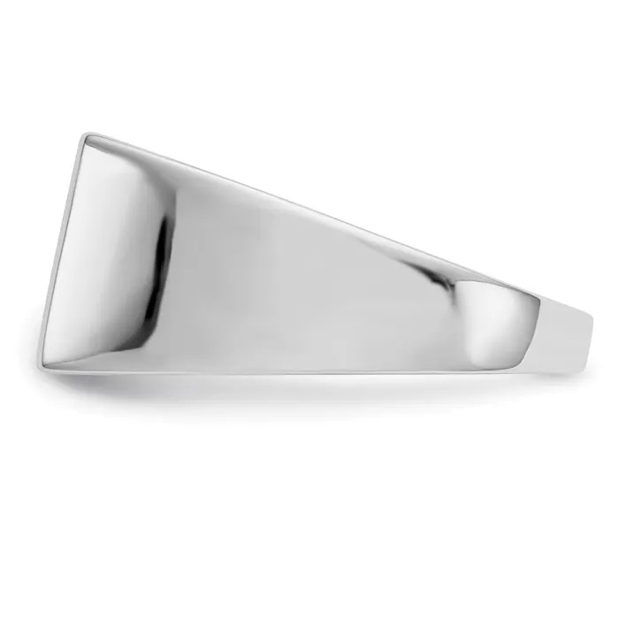 Goldiacom 14k White Gold Real Diamond Mens Ring Rings