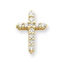 Goldiacom Necklaces 14k A Diamond cross pendant