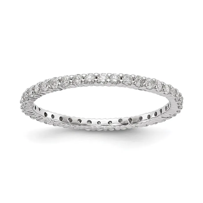 Goldiacom Rings 12ct Natural Diamond Wedding Ring Womens Stackable Eternity Band 14k White Gold Goldiacom Rings 12ct Natural Diamond Wedding Ring Womens Stackable Eternity Band 14k White Gold