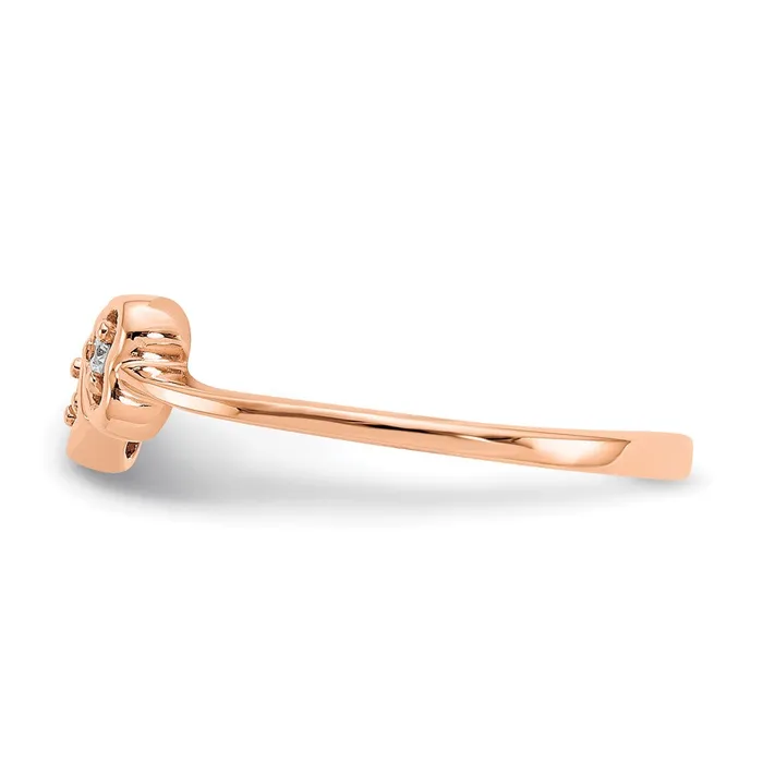 Goldiacom Rings 14k Rose Gold A Real Diamond heart ring