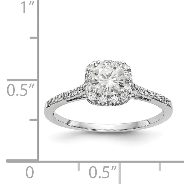 Goldiacom Rings 14k Twotone Cushion Halo Simulated Diamond Engagement Ring Goldiacom Rings 14k Twotone Cushion Halo Simulated Diamond Engagement Ring