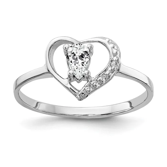 Goldiacom Rings 14k White Gold 5x3mm Pear Cubic Zirconia AAA Real Diamond ring Goldiacom Rings 14k White Gold 5x3mm Pear Cubic Zirconia AAA Real Diamond ring