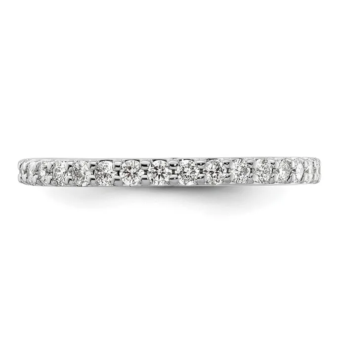 Goldiacom Rings 14k White Gold Real Diamond Band