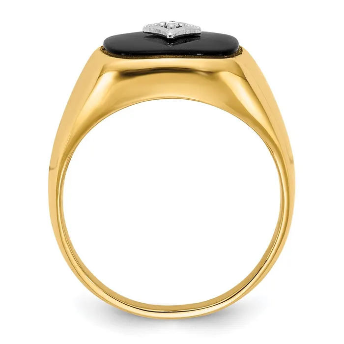 Goldiacom Rings 14K Yellow Gold VS Real Diamond mens ring