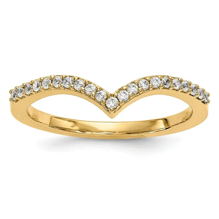 Goldiacom Rings 14ky Diamond V Ring