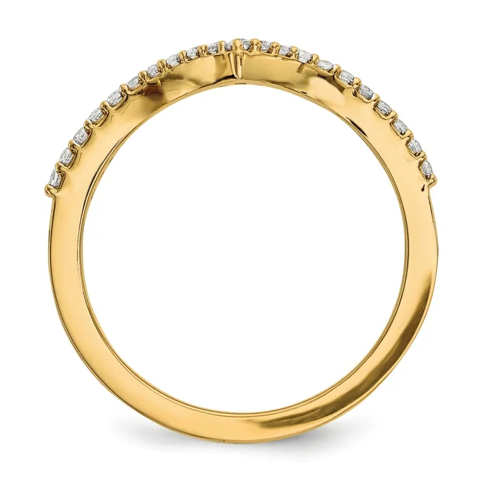 Goldiacom Rings 14ky Diamond V Ring