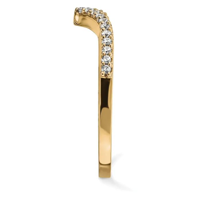 Goldiacom Rings 14ky Diamond V Ring