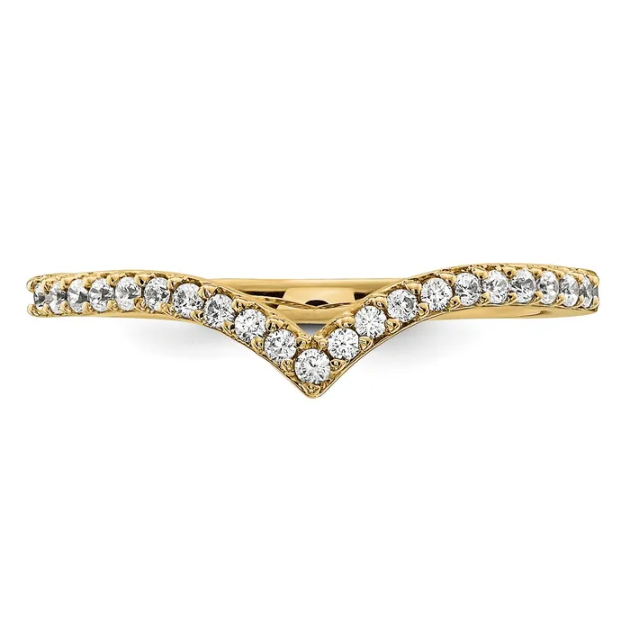 Goldiacom Rings 14ky Diamond V Ring