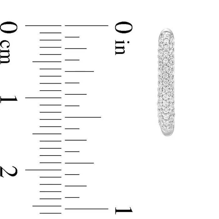 Goldia Earrings 025 CT TW Diamond Hoop Earrings in 10K White Gold Goldia Earrings 025 CT TW Diamond Hoop Earrings in 10K White Gold