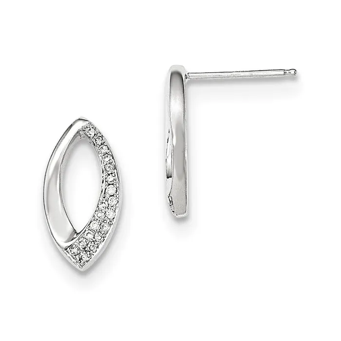 Goldia Earrings 14k White Gold Real Diamond Pav Marquisshaped Post Earrings Goldia Earrings 14k White Gold Real Diamond Pav Marquisshaped Post Earrings