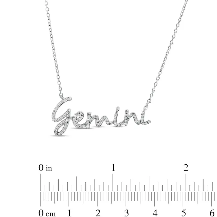 Goldia Necklaces 033 CT TW Natural Diamond Gemini Necklace in Sterling Silver Goldia Necklaces 033 CT TW Natural Diamond Gemini Necklace in Sterling Silver
