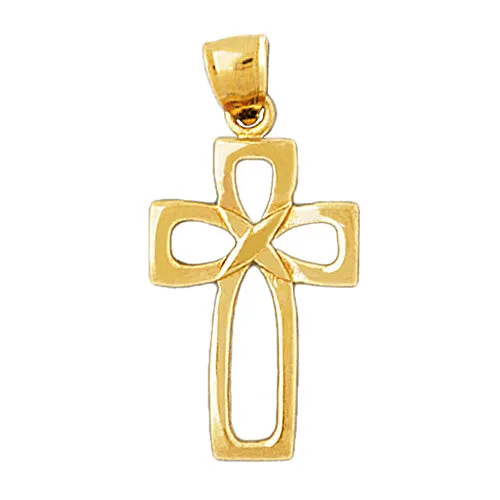 Goldia Necklaces 14K Gold Stylish Cross Pendant