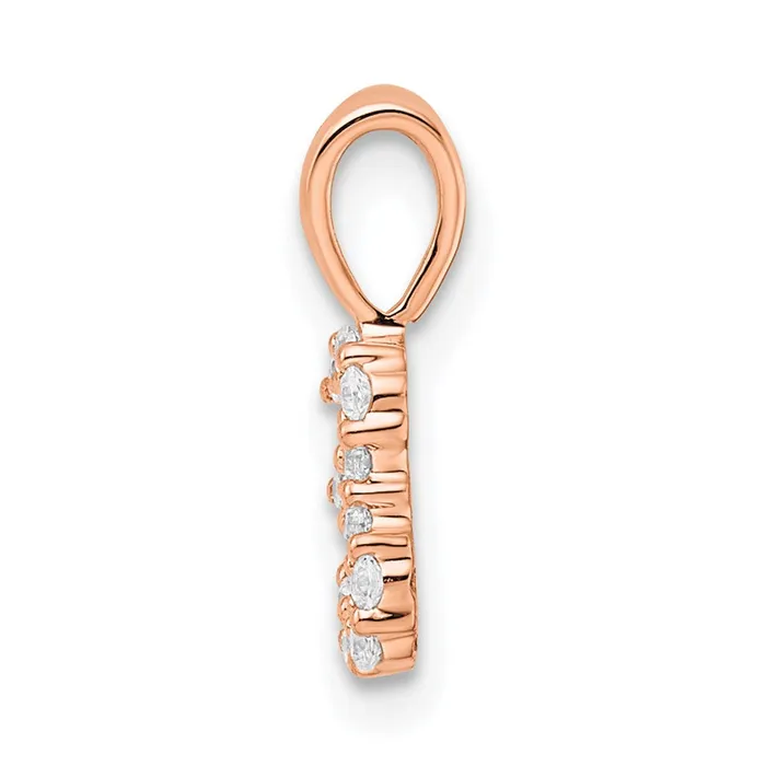 Goldia Necklaces 14k Rose Gold Real Diamond Number 3 Pendant