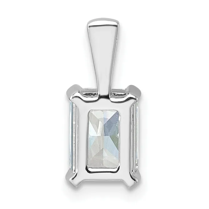 Goldia Necklaces 14k White Gold 1 12 Ct Lab Grown Diamond VSSI G Radiant Four Prong Pendant