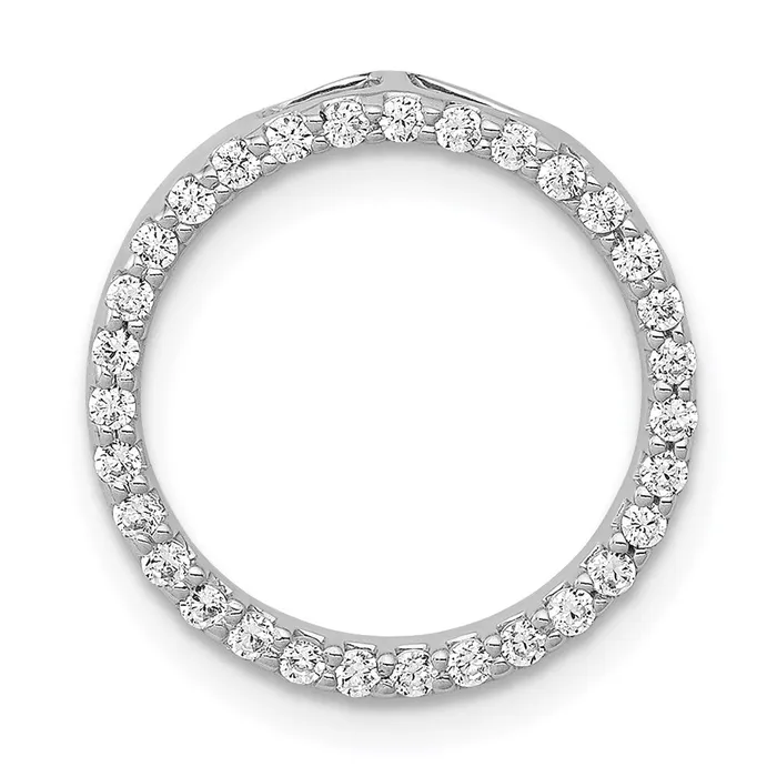 Goldia Necklaces 14k White Gold 14ct Real Diamond Circle Chain Slide