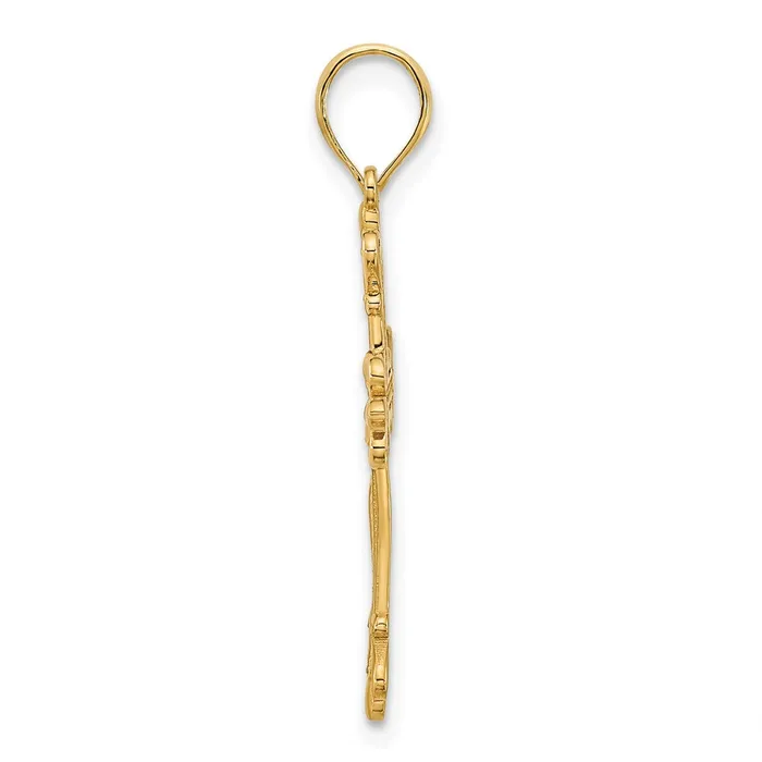 Goldia Necklaces 14k Yellow Gold Fancy Cross Pendant