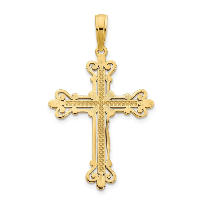 Goldia Necklaces 14k Yellow Gold Fancy Cross Pendant