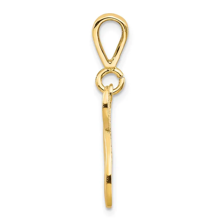 Goldia Necklaces 14k Yellow GoldY Polished Script Filigree Letter N Initial Pendant